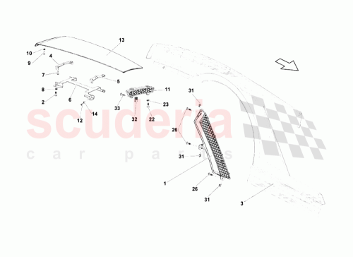 Part Diagram for Lamborghini 408827588A