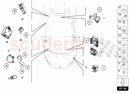 Part Diagram for Lamborghini 4H0955557