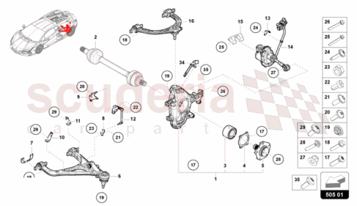 Part Diagram for Lamborghini 47B611671A