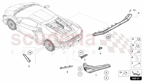 Part Diagram for Lamborghini 47B945105