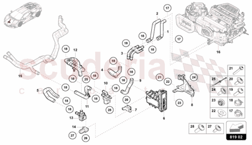 Part Diagram for Lamborghini 47B819268A