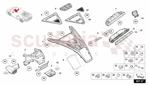 Part Diagram for Lamborghini 47C857763A