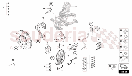 Part Diagram for Lamborghini 9P1907637B