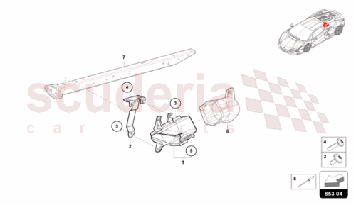 Part Diagram for Lamborghini 47B854966A