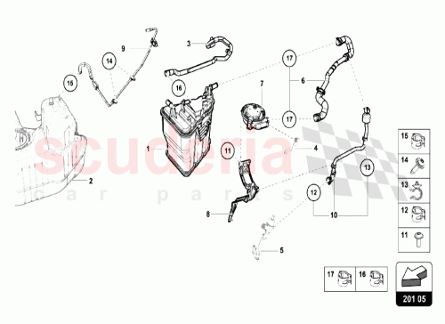 Part Diagram for Lamborghini 4S0133352B