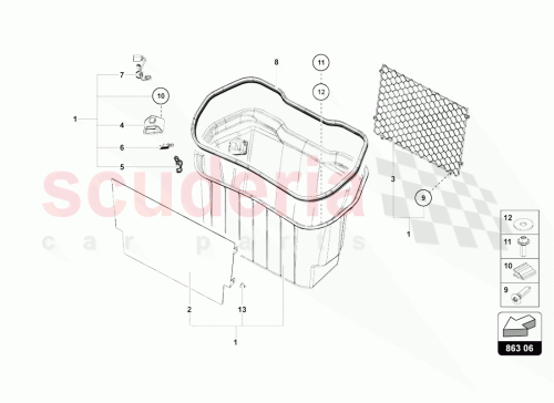 Part Diagram for Lamborghini 8J0947409B