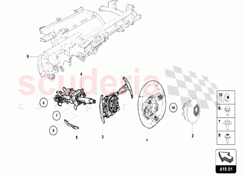 Part Diagram for Lamborghini 4T0419091RQG8