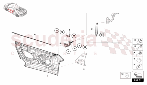 Part Diagram for Lamborghini 47B831051A