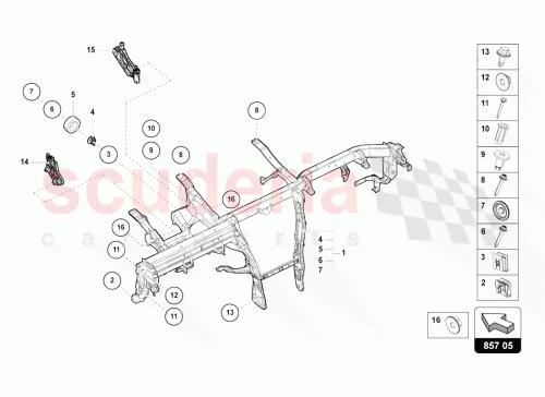 Part Diagram for Lamborghini 4M1857746