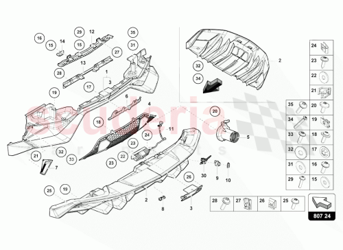 Part Diagram for Lamborghini 470807105B