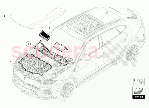 Part Diagram for Lamborghini 4M8819401C