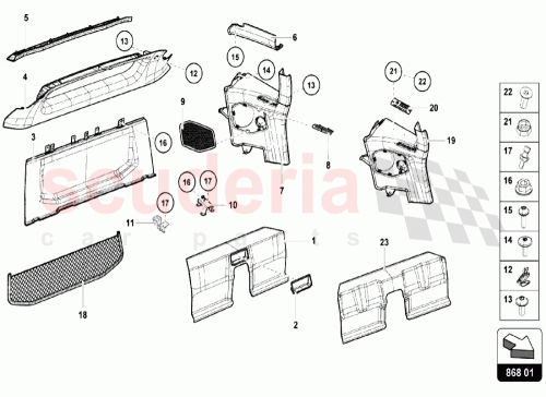 Part Diagram for Lamborghini 4T0867586