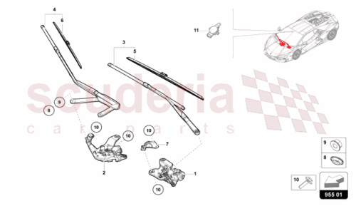 Part Diagram for Lamborghini 47C955425