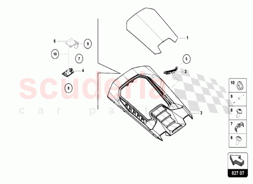 Part Diagram for Lamborghini 4T0827023H
