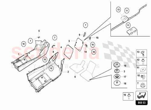 Part Diagram for Lamborghini 4T1863367A