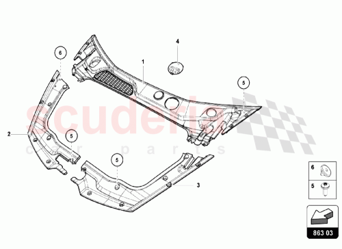 Part Diagram for Lamborghini 4T0821169E