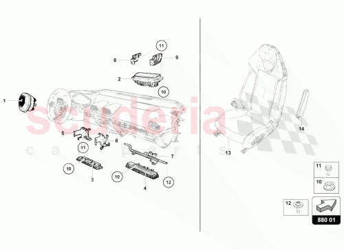Part Diagram for Lamborghini 4T1858514C