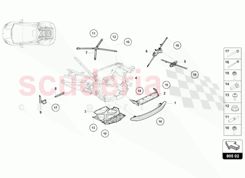 Part Diagram for Lamborghini 4T0814541G