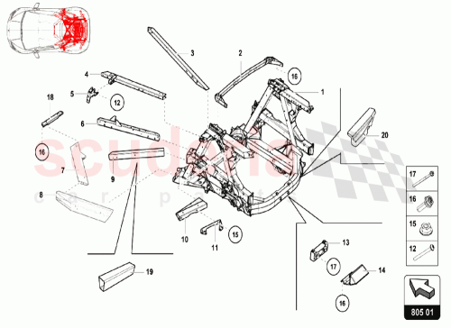 Part Diagram for Lamborghini 4T0813483B