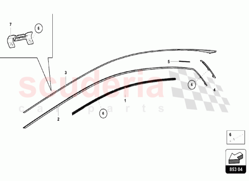 Part Diagram for Lamborghini 4T8853701D