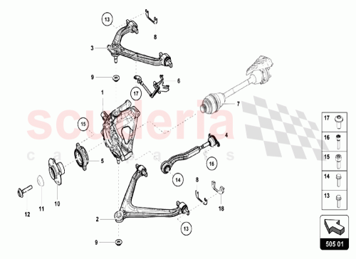 Part Diagram for Lamborghini 8K0407625H