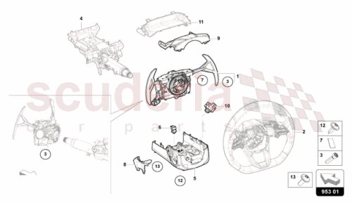 Part Diagram for Lamborghini 47B953512C