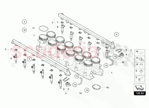 Part Diagram for Lamborghini 07M133681M
