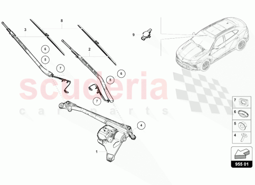 Part Diagram for Lamborghini 4M8955406B