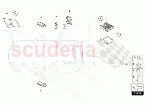 Part Diagram for Lamborghini 4T0035781
