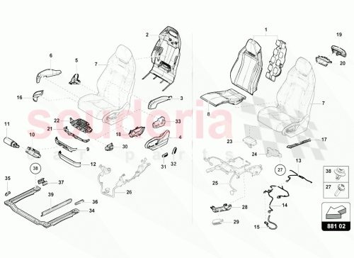 Part Diagram for Lamborghini 4ML881551