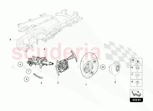 Part Diagram for Lamborghini 4T0419091SGU2