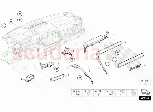 Part Diagram for Lamborghini 4ML853267B3Q7