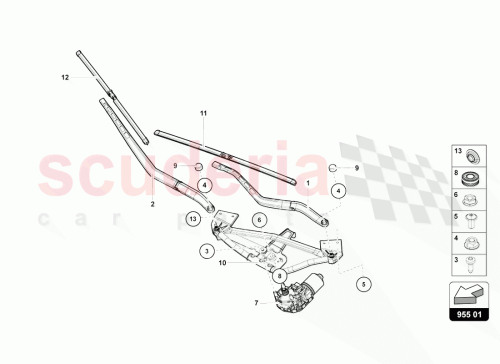 Part Diagram for Lamborghini 5N0955205
