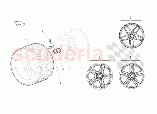 Part Diagram for Lamborghini 410601361A