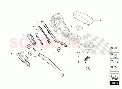 Part Diagram for Lamborghini 4T0857717