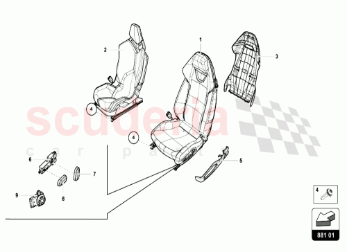 Part Diagram for Lamborghini 4T0881021