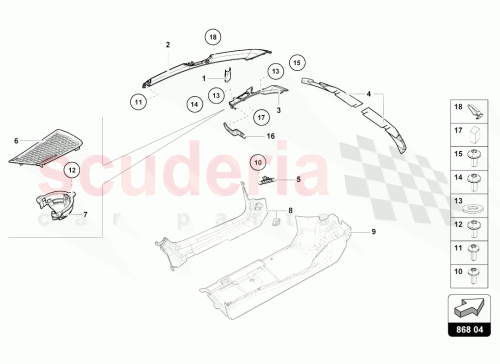 Part Diagram for Lamborghini 4T0035492C