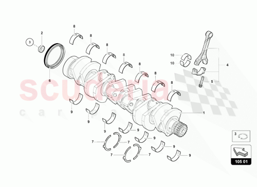 Part Diagram for Lamborghini 07M105638B
