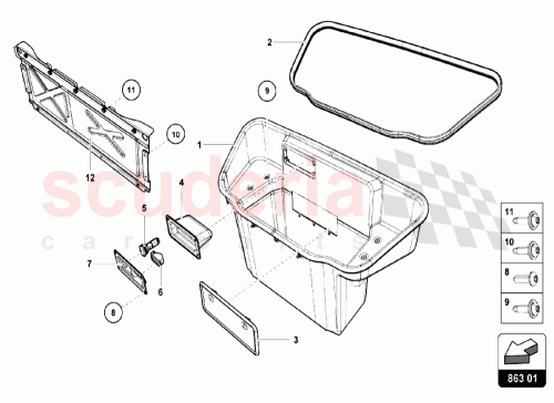 Part Diagram for Lamborghini 4T0863571A