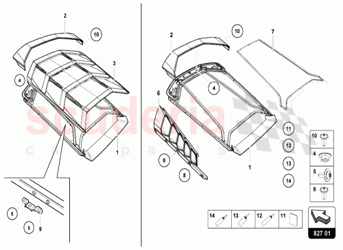 Part Diagram for Lamborghini 4T0827023D