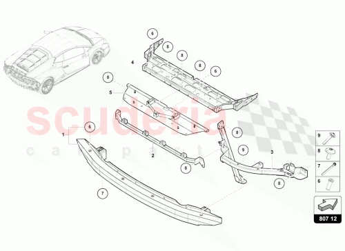 Part Diagram for Lamborghini 4T0807313D