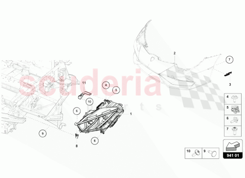 Part Diagram for Lamborghini 4T0945120B