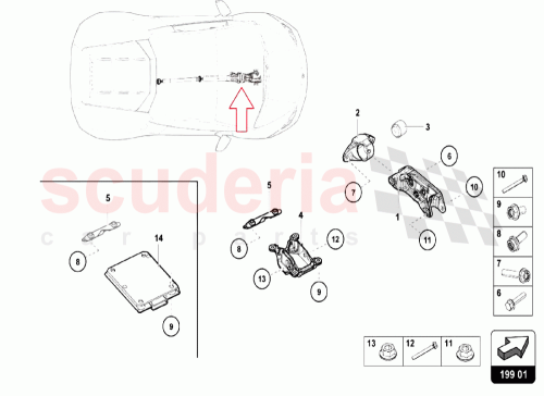 Part Diagram for Lamborghini 4S0804551B