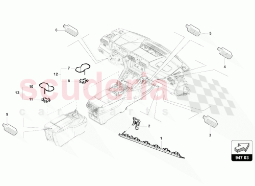Part Diagram for Lamborghini 4ML947581