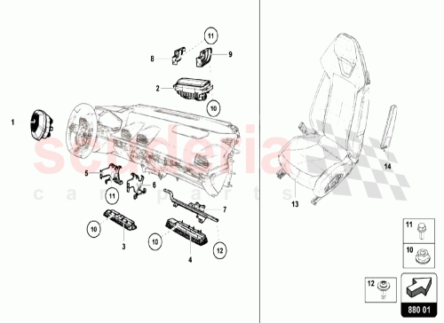 Part Diagram for Lamborghini 4T0880201A6PS