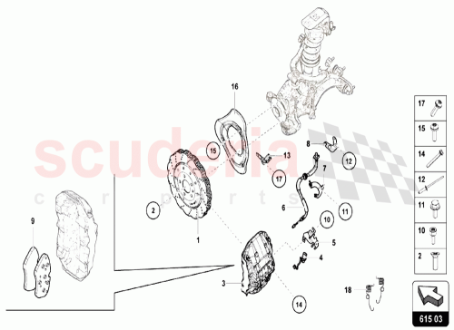 Part Diagram for Lamborghini 4S0615301B
