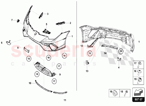 Part Diagram for Lamborghini 4T0807130A