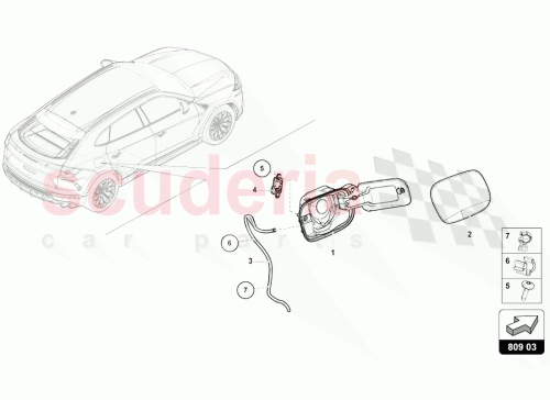 Part Diagram for Lamborghini 4ML809907