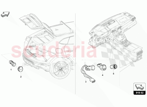 Part Diagram for Lamborghini 8W0919311
