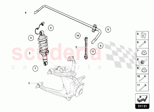 Part Diagram for Lamborghini 4T0512019R